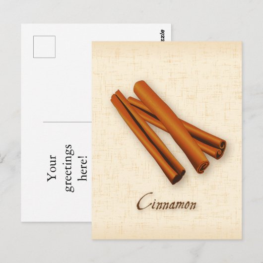 Het Briefkaart Kaneel schetsen aanpassen (Voorkant / Achterkant)