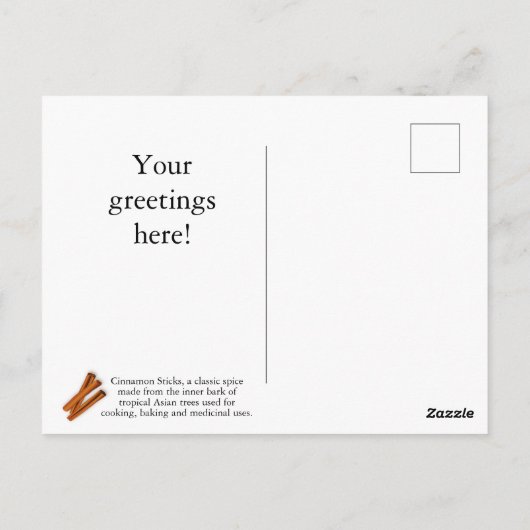 Het Briefkaart Kaneel schetsen aanpassen (Achterkant)