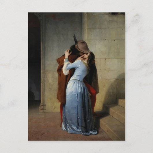 Het briefkaart Kiss / Il Bacio (Voorkant)