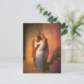Het Briefkaart Kiss van Francesco Hayez (Staand voorkant)