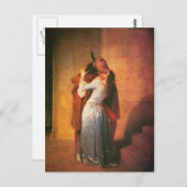 Het Briefkaart Kiss van Francesco Hayez (Voorkant / Achterkant)