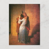 Het Briefkaart Kiss van Francesco Hayez (Voorkant)
