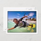 Het briefkaart Kitesurfer (Voorkant / Achterkant)