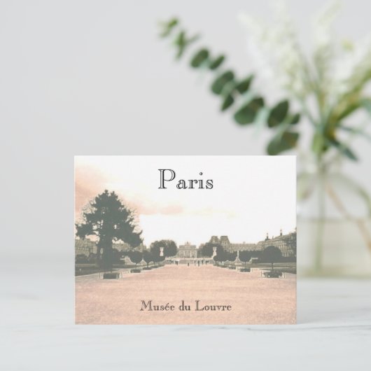 Het Briefkaart Louvre Gardens (Staand voorkant)