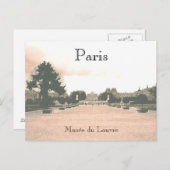 Het Briefkaart Louvre Gardens (Voorkant / Achterkant)