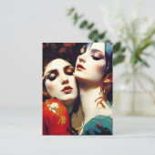 Het Briefkaart Lovers Embrace (Staand voorkant)