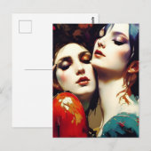 Het Briefkaart Lovers Embrace (Voorkant / Achterkant)