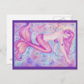 Het Briefkaart Mermaids Crystal door Renee L. Lavo (Voorkant / Achterkant)
