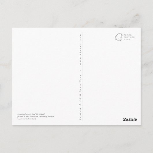 Het briefkaart Mikado (Achterkant)