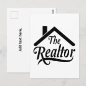 Het Briefkaart Real Rstate Agent Realtor (Voorkant / Achterkant)