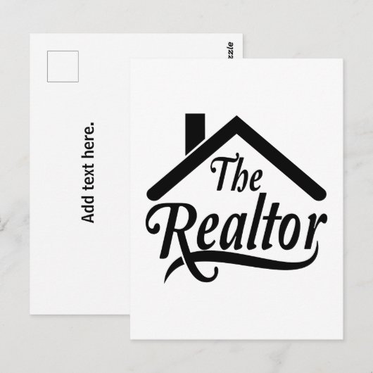 Het Briefkaart Real Rstate Agent Realtor (Voorkant / Achterkant)