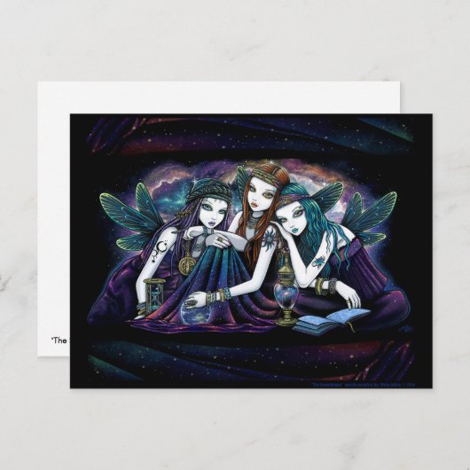 Het Briefkaart Seraphina Celestial Fairy Sisters (Voorkant / Achterkant)