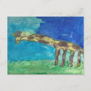 Het Briefkaart Shy Giraffe