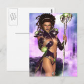 Het Briefkaart Sorceress (Voorkant / Achterkant)