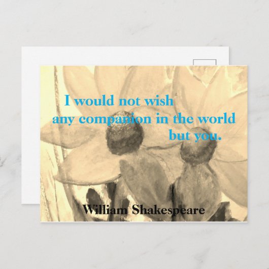 Het Briefkaart Tempest Shakespeare (Voorkant / Achterkant)