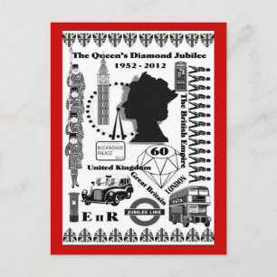 Het Briefkaart ter herdenking van de Queens Diamon