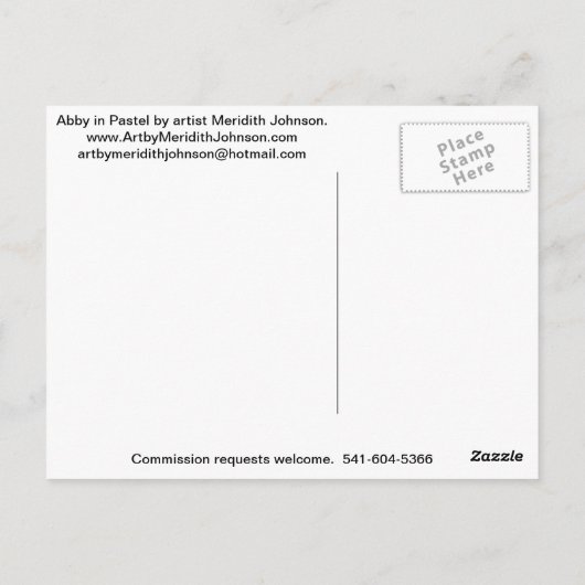 Het briefkaart van Abby (Achterkant)