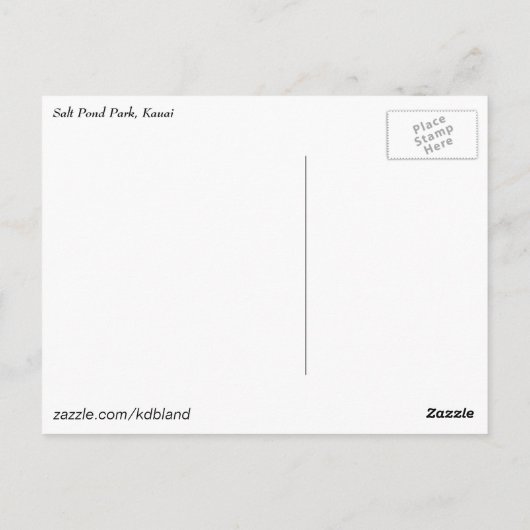 Het Briefkaart van Aloha (Achterkant)