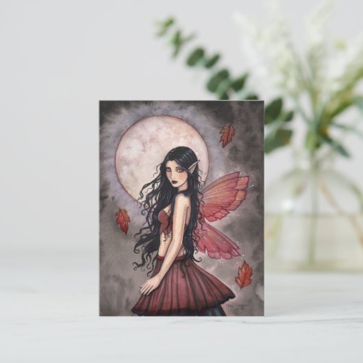 Het Briefkaart van Autumn Fairy (Staand voorkant)