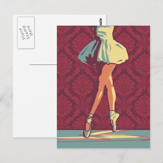 Het Briefkaart van Ballerina (Voorkant / Achterkant)