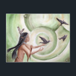 Het Briefkaart van Berichten Native American Brief<br><div class="desc">In veel Native American Tribes is de raven het symbool van een boodschapper. Het verhaal van mijn vriend was de inspiratie voor dit stuk. Ze verloor haar zielsvriend ongeveer 10 jaar. Ze zijn niet op slechte voorwaarden uit elkaar gegaan, dus zou ze vaak aan hem denken. Ze vertelde me dat...</div>