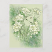 Het Briefkaart van bloemblaadjes en van Parels (Voorkant)