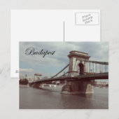Het Briefkaart van Budapest Széchenyi Chain Bridg (Voorkant / Achterkant)