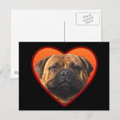 Het briefkaart van Bullmastiff van Valentijn (Voorkant / Achterkant)
