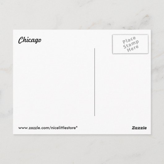 Het briefkaart van Chicago (Achterkant)