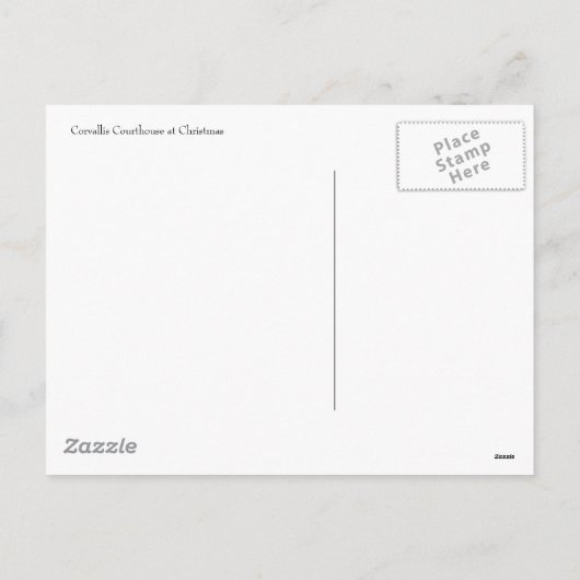 Het Briefkaart van Corvallis (Achterkant)