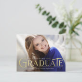 Het Briefkaart van de Aankondiging van het Afstude (Staand voorkant)