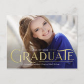 Het Briefkaart van de Aankondiging van het Afstude (Voorkant)