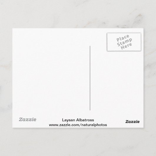 Het Briefkaart van de Albatros van Laysan (Achterkant)