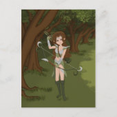 Het Briefkaart van de Archer Warrior Elf Girl (Voorkant)