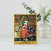 Het briefkaart van de Aziatisch-stijl met het (Staand voorkant)