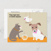 Het Briefkaart van de Babysitter van het huisdier (Voorkant / Achterkant)