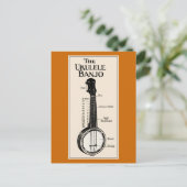 Het briefkaart van de Banjo van de Ukelele (Staand voorkant)