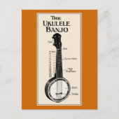 Het briefkaart van de Banjo van de Ukelele (Voorkant)