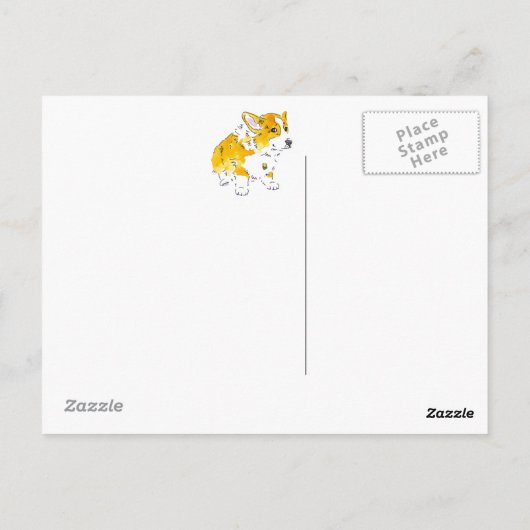 Het Briefkaart van de Bar Corgi verhogen (Achterkant)