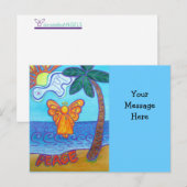 Het Briefkaart van de Beach Angel met het Persoonl (Voorkant / Achterkant)