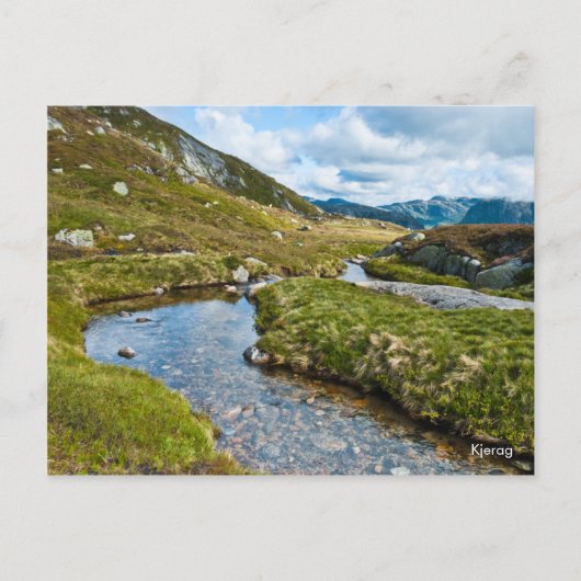 Het briefkaart van de bergbordfoto's. Noorwegen (Voorkant)