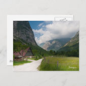 Het briefkaart van de berglandschapsfoto's. Sloven (Voorkant / Achterkant)