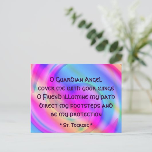 Het briefkaart van de beschermengel (Staand voorkant)