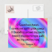 Het briefkaart van de beschermengel (Voorkant / Achterkant)