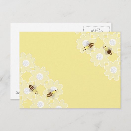 Het Briefkaart van de Bij van de honing (Voorkant / Achterkant)