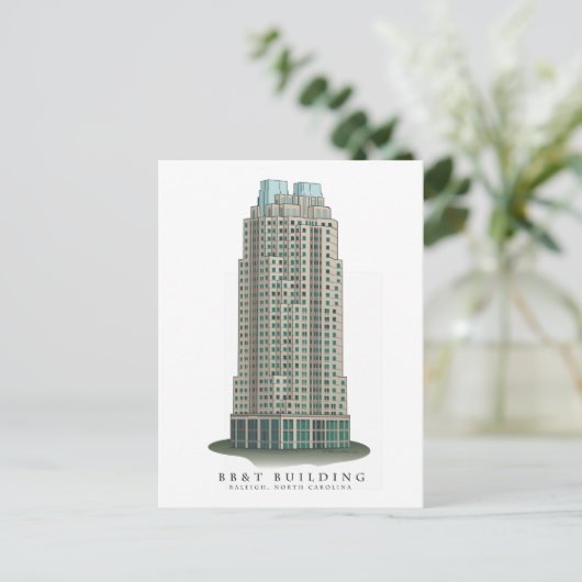 Het Briefkaart van de binnenstad Raleigh, NC (Staand voorkant)