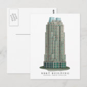 Het Briefkaart van de binnenstad Raleigh, NC (Voorkant / Achterkant)