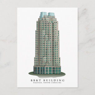 Het Briefkaart van de binnenstad Raleigh, NC