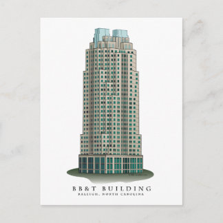 Het Briefkaart van de binnenstad Raleigh, NC