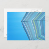 Het Briefkaart van de Blauw van de paraplu (Voorkant / Achterkant)